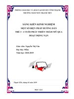 SKKN một số biện pháp hướng dẫn trẻ 3 4 tuổi phát triển thẩm mỹ qua hoạt động nặn