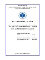 Đồ án phát triển sản phẩm tìm hiểu và phát triển quy trình sản xuất mứt bí đỏ vị kiwi
