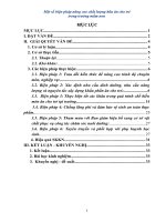 SKKN một số biện pháp nâng cao chất lượng bữa ăn cho trẻ trong trường mầm non 