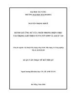 Đánh giá ứng xử của tháp phong điện chịu tải trọng gió theo TCVN 2737 1995 và ASCE 7 10 