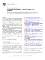 D4895-15 - Standard Specification for polytetrafluoroethylene PTFE resin produced from dispersion