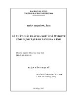 Đề xuất giải pháp đa ngữ hóa website ứng dụng tại bảo tàng đà nẵng 