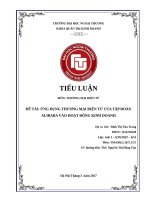 ỨNG DỤNG THƯƠNG mại điện tử của tập đoàn ALIBABA vào HOẠT ĐỘNG KINH DOANH 