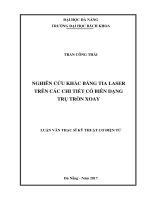 Nghiên cứu khắc bằng tia laser trên các chi tiết có biên dạng trụ tròn xoay 