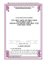 SKKN tổ chức một số trò chơi toán học lớp 2 nhằm gây hứng thú học tập cho học sinh 