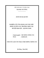 Nghiên cứu ứng dụng GIS vào việc phân tuyến các trường THPT tại huyện đại lộc   quảng nam 