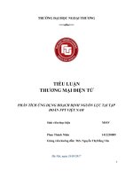 PHÂN TÍCH ỨNG DỤNG HOẠCH ĐỊNH NGUỒN lực tại tập đoàn FPT VIỆT NAM 