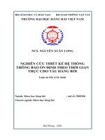 Nghiên cứu thiết kế hệ thống thông báo ổn định theo thời gian thực cho tàu hàng rời (tt) 