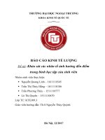 tiểu luận kinh tế lượng khảo sát các nhân tố ảnh hưởng đến điểm trung bình học tập của sinh viên 