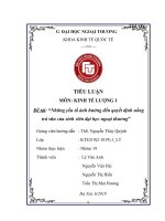 tiểu luận kinh tế lượng những yếu tố ảnh hưởng đến quyết định uống trà sữa của sinh viên đại học ngoại thương 