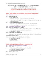 Giáo trình tin học (CB IU03 xu ly van ban co ban ) Thi Giảng viên chính