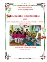 SKKN một số biện pháp đưa dân ca đến với trẻ 4  5 tuổi ở trường mầm non 