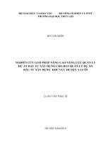 Nghiên Cứu Giải Pháp Nâng Cao Năng Lực Quản Lý Dự Án Đầu Tư Xây Dựng Cho Ban Quản Lý Dự Án Đầu Tư