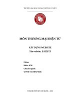 XÂY DỰNG WEBSITE tên website EAT2FIT 