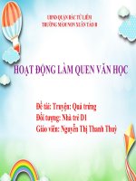 slide bài giảng truyện quả trứng   nhà trẻ 