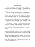 Một số yếu tố vi khí hậu ảnh hưởng đến tần số tim, huyết áp 24 giờ của cán bộ chiến sĩ công an và giải pháp can thiệp tt tiếng anh 