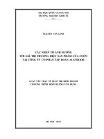 Các Nhân Tố Ảnh Hưởng Tới Giá Trị Thương Hiệu Sản Phẩm Cửa Cuốn