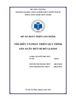 Đồ án phát triển sản phẩm tìm hiểu và phát triển quy trình sản xuất mứt bí đỏ vị kiwi 