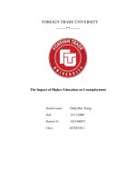 tiểu luận kinh tế lượng the impact of higher education on unemployment 