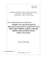 BC đề tài   nghiên cứu dự báo xói lở, bồi lắng lòng dẫn và biện pháp phòng chống sông cửu long 2004 
