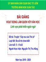 slide bài giảng truyện cây rau của thỏ út 