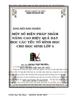 SKKN một số biện pháp nhằm nâng cao hiệu quả dạy học các yếu tố hình học   