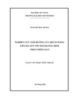 Nghiên cứu ảnh hưởng của hồ xi măng lên ma sát với thành ống bơm theo thời gian 