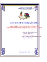 SKKN một số biện pháp ứng dụng phương pháp motessori vào hoạt động góc cho trẻ 4 5 tuổi