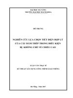 Nghiên cứu lựa chọn tiết diện hợp lý của cầu dầm thép trong điều kiện bị khống chế về chiều cao 