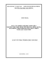 Luận văn Thạc sĩ Dạy câu khiến cho học sinh lớp 4 theo định hướng phát triển năng lực giao tiếp