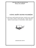SKKN chỉ đạo đổi mới phương pháp dạy học lấy học sinh làm trung tâm trong môn toán học ở trường tiểu học 