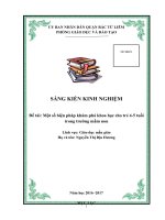 SKKN một số biện pháp khám phá khoa học cho trẻ 4 5 tuổi trong trường mầm non 