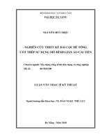 Nghiên cứu thiết kế đài cọc bê tông cốt thép sử dụng mô hình giàn ảo cải tiến 