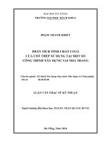 Phân tích tính chất cơ lí của cốt thép sử dụng tại một số công trình xây dựng tại nha trang 