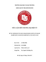 TRÌNH bày ỨNG DỤNG HOẠCH ĐỊNH NGUỒN lực DOANH NGHIỆP ERP của DOANH NGHIỆP bán lẻ sài gòn CO OP 