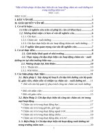 SKKN một số biện pháp chỉ đạo thực hiện tốt các hoạt động chăm sóc nuôi dưỡng trẻ trong trường mầm non 