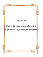 Phát triển công nghiệp văn hoá ở việt nam   thực trạng và giải pháp 