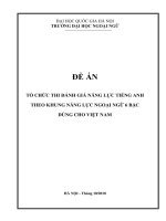 ĐỀ ÁN TỔ CHỨC THI ĐÁNH GIÁ NĂNG LỰC TIẾNG ANH THEO KHUNG NĂNG LỰC NGOẠI NGỮ 6 BẬC DÙNG CHO VIỆT NAM
