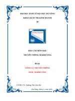 Tiểu luận môn truyền thông marketing công cụ truyền thông mail marketing 