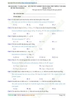 Đề thi tham khảo môn Toán BGD - 2020 - Bản song ngữ
