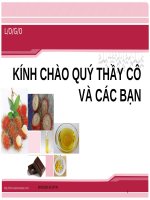 Báo cáo đề tài nghiên cứu khoa học cấp trường: Nghiên cứu khai thác chất béo từ hạt chôm chôm và ứng dụng thay thế một phần bơ ca cao trong sản xuất socola