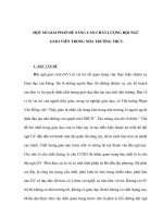 SKKN một số giải pháp để nâng cao chất lượng đôi ngũ giáo viên trong nhà trường THCS 