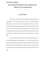 SKKN một số giải pháp để nâng cao chất lượng dạy và học môn địa lý 8 