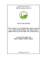 Thực trạng và giải pháp huy động nguồn lực cộng đồng trong xây dựng nông thôn mới tại huyện phù yên   tỉnh sơn la 
