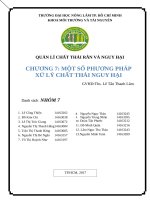 Tiểu luận môn Quản lý chất thải rắn và nguy hại: Một số phương pháp xử lý chất thải nguy hại