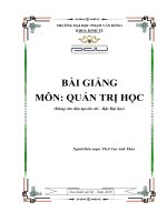 Bài giảng Quản trị học: Phần 1  ĐH Phạm Văn Đồng