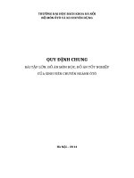 Quy định chung bài tập lớn, đồ án môn học, đồ án tốt nghiệp của sinh viên chuyên ngành ôtô