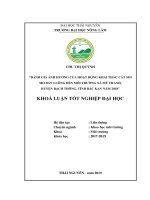 Đánh giá ảnh hưởng của hoạt động khai thác cát sỏi mỏ bản luông đến môi trường xã mỹ thanh, huyện bạch thông, tỉnh bắc kạn 