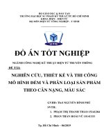 Đồ án tốt nghiệp: Nghiên cứu, thiết kế và thi công mô hình đếm và phân loại sản phẩm theo cân nặng, màu sắc