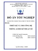 Đồ án tốt nghiệp Kỹ thuật điện tử truyền thông: Thiết kế và thi công hệ thống Hi end audio kĩ thuật số